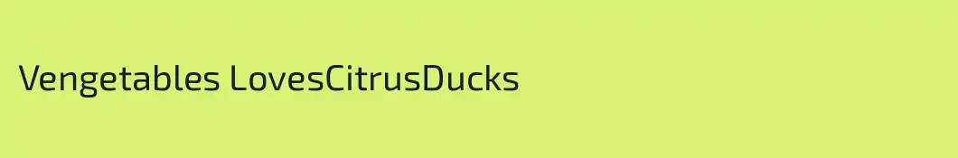 Vengetables LovesCitrusDucks
